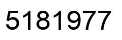 Number 5181977 black image