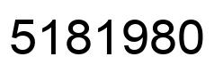 Number 5181980 black image