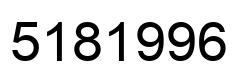 Number 5181996 black image