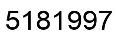 Number 5181997 black image