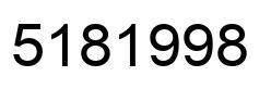 Number 5181998 black image