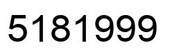 Number 5181999 black image