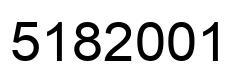 Number 5182001 black image