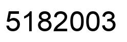 Number 5182003 black image