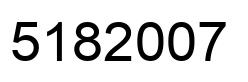 Number 5182007 black image