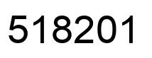 Number 518201 black image