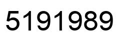 Number 5191989 black image