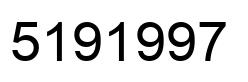 Number 5191997 black image
