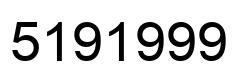 Number 5191999 black image