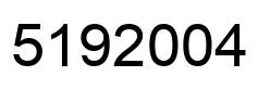 Number 5192004 black image
