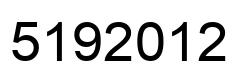 Number 5192012 black image