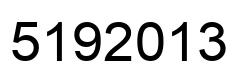 Number 5192013 black image