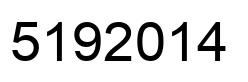 Number 5192014 black image