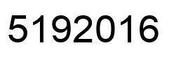 Number 5192016 black image