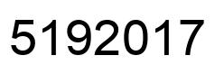 Number 5192017 black image
