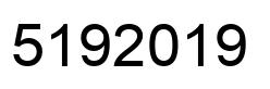 Number 5192019 black image