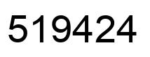 Number 519424 black image