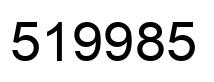 Number 519985 black image
