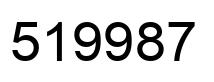 Number 519987 black image