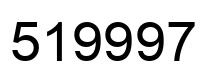 Number 519997 black image