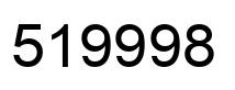 Number 519998 black image