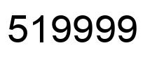 Number 519999 black image
