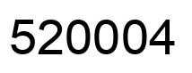 Number 520004 black image