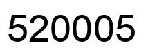 Number 520005 black image