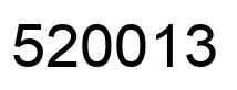 Number 520013 black image