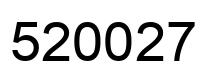 Number 520027 black image
