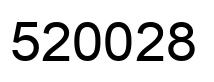 Number 520028 black image