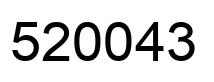 Number 520043 black image