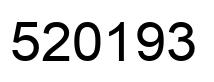 Number 520193 black image
