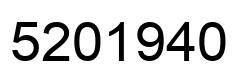 Number 5201940 black image