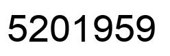 Number 5201959 black image
