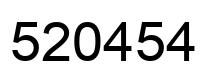 Number 520454 black image