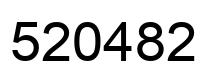 Number 520482 black image