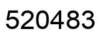 Number 520483 black image