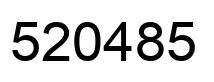 Número 520485 imagen negro