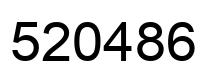 Número 520486 imagen negro