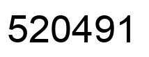 Number 520491 black image