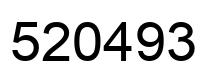 Number 520493 black image
