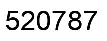 Number 520787 black image