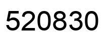 Number 520830 black image