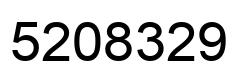 Number 5208329 black image