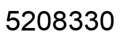 Number 5208330 black image