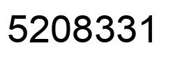 Number 5208331 black image