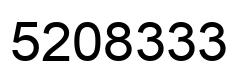Number 5208333 black image