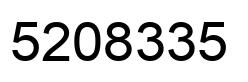 Number 5208335 black image