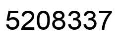 Number 5208337 black image